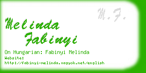 melinda fabinyi business card